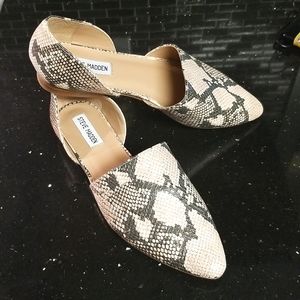 Steve Madden Snake Leather Flats